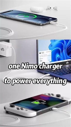Nimo USB-C 65W/100W charger,one charger to power everything#charger #nimolaptop #christmasgiftwrap