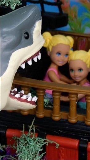 Barbie Mermaid Family & Scary Shark! #shorts