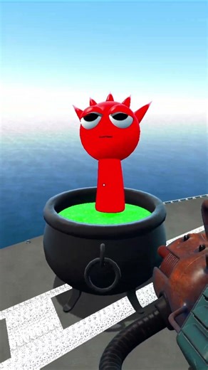 DESTROYING SPRUNKI FAMILY IN TOXIC CAULDRON ON MILITARY AIRCRAFT CARRIER in Gmod!