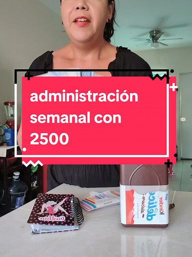 Administración semanal con 2500 pesos: ahorro y comida