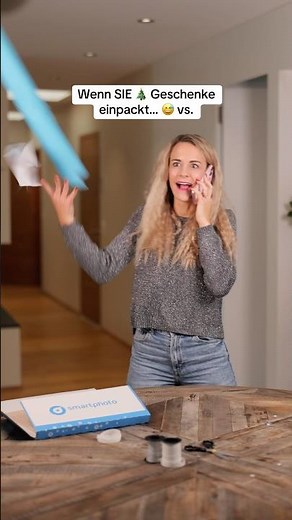 Weihnachtsgeschenk einpacken 😅 #shorts