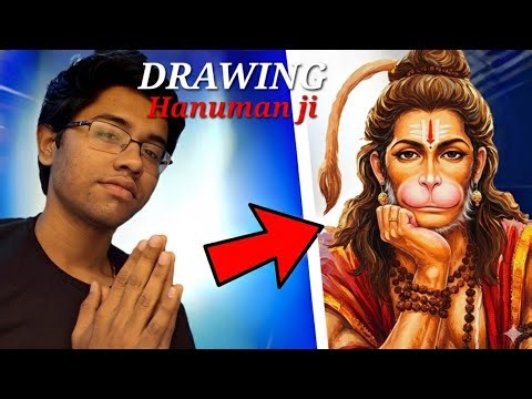 How to draw Hanumanji 🙏❤️| step by step drawing.