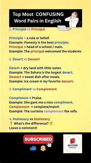 Most Commonly Confused Words in English Explained! #shorts #learnenglish #ytshorts #commonmistakes