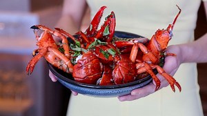 Bobby Flay teaches us how to make the most delicious-looking lobster dish from his new menu