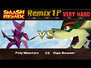 Smash Remix - Classic Mode Remix 1P Gameplay with Polygon Mewtwo (VERY HARD)