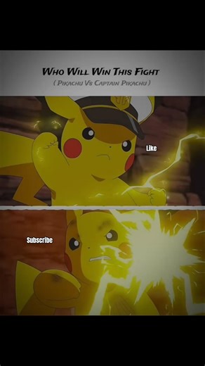 Pikachu vs Captain Pikachu in Fight #Pokémon #pikachu #views #viral #anime #demonslayer #ashketchum