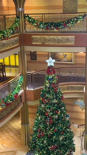 Monique on Instagram: "The great big Disney Disney Christmas tree 🎄 Disney cruise Line merry time sailing Christmas tree lighting. With Christmas decorations, a gingerbread house, Christmas activities, Mickey & Minnie’s holiday party & Christmas trivia & crafts! With Disney characters Mickey & Minnie Mouse, Pluto, Goofy, Donald & Daisy Duck & Chip & Dale dressed in holiday outfits. And special appearances with Max! 🎄 🎄 🎄 Follow @stylewithabow & @moniquestravels for daily Disney content! I li