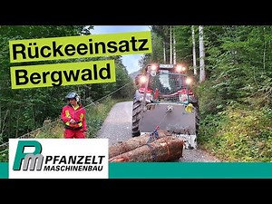 Rückeeinsatz im Bergwald | Pfanzelt Profi Forstseilwinde P172 mit Seilrückholwinde - Hilfswinde