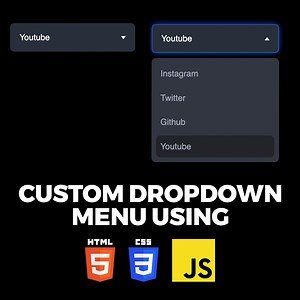 Advanced Dropdown Menu Using HTML CSS JavaScript | How to Make a Dropdown Menu From Scratch