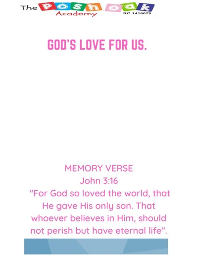 God's love for us worksheet