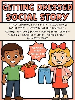 Getting Dressed & Wearing Clothes Social Story | Appropriate Clothing, Sensory
