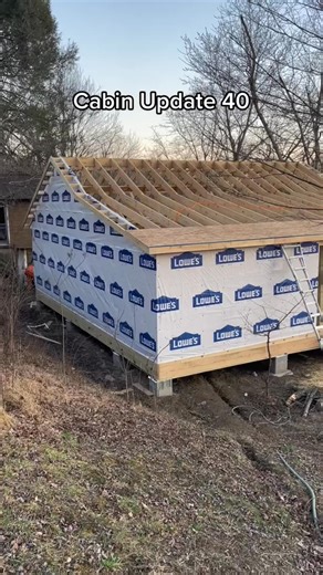 We are sheathing! Got the near side fly rafter installed this morning and started on sheathing this afternoon. We popped a clam line at 48.5” up from the fascia to make sure the first ro~ | Mountain Heart Homestead