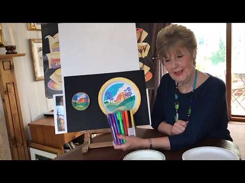 Clarice Cliff art lesson. Learn how to make a beautiful Clarice Cliff piece of art.