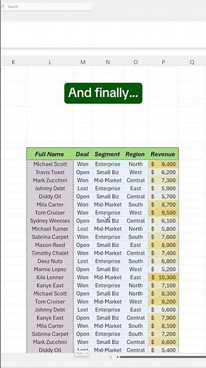 How to create a dynamic search filter bar in Excel! #excel #exceltips #exceltutorial