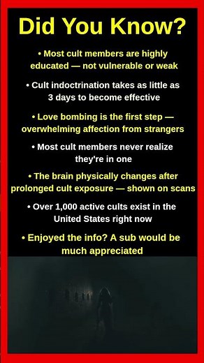 Shocking Facts About Cults Nobody Tells You 👁️😱