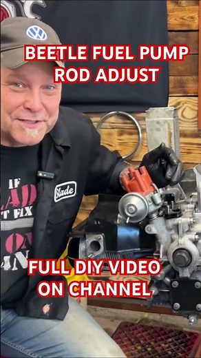 VW BEETLE FUEL PUMP ROD ADJUSTMENT FOR FUEL PRESSURE #sladesbeetle #vwbeetle