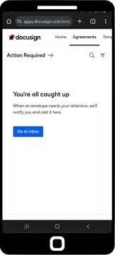 Mobile- General browsing on DocuSign