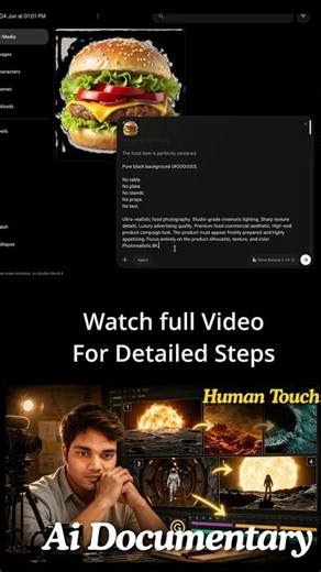 Cinematic Product Ads with Google Flow (Burger Animation Workflow)