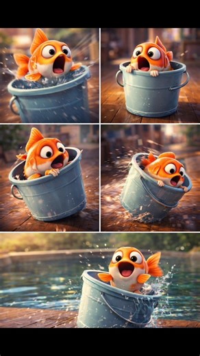 Fish TRAPPED in Bucket 😱 Then ESCAPES Like a Pro!”