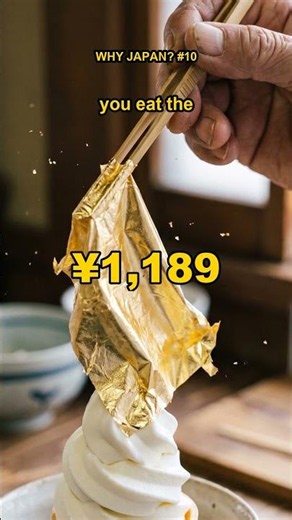 Why is this ice cream covered in GOLD in Japan? 🍦✨
