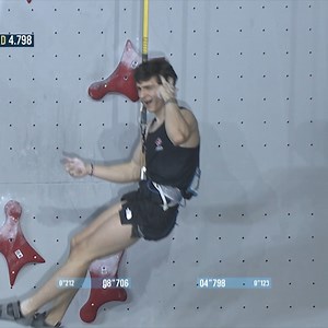 4.79 SECONDS🤯 Within 40 minutes, American Sam Watson broke the men’s speed climbing world record TWICE at the IFSC World Cup Wujiang 2024. #WorldClimbing (🎥 IFSC) | NBC Olympics & Paralympics