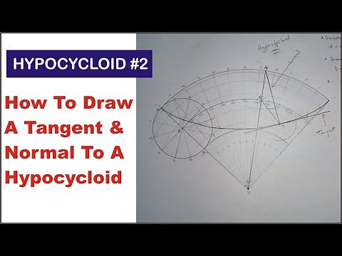 HYPOCYCLOID #2. How to Draw a Tangent and Normal to a Hypocycloid Curve in Technical Drawing