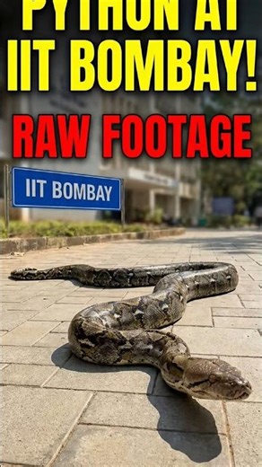 Giant Python Spotted at IIT Bombay Campus! 🐍 (Raw Footage) #shorts #IITBombay #Python #SnakeSighting