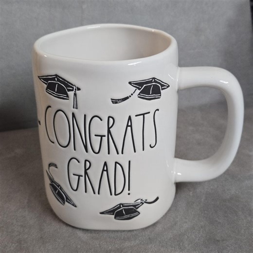 Rae Dunn CONGRATS GRAD! Mug | White Ceramic Coffee Cup | Farmhouse Kitchen Decor - Etsy