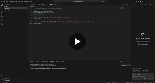 #python #opensource #nlp #machinelearning #pypi #embeddings #ai #developer | Vennila G