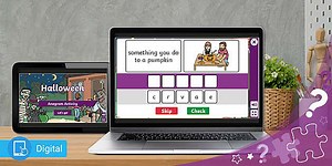 Halloween Anagram Interactive Puzzle Game