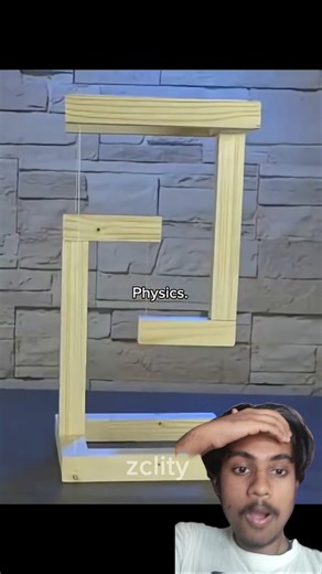 Anti Gravity (Balanced Force Hack) #physics #experiment #wood #shorts
