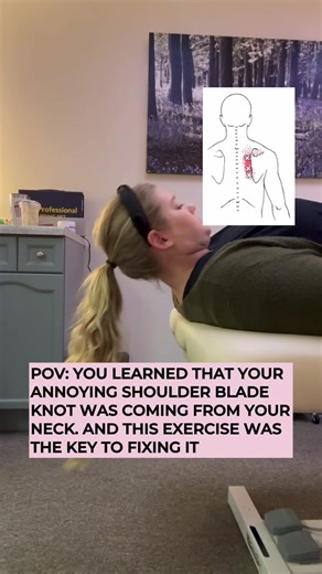 ✨ Your Shoulder Blade Pain Might Not Be a Shoulder Problem ✨ One of the most common mistakes people make is chasing the pain in their shoulder blade… when the real issue is often coming from the neck. This simple supine cervical retraction extension exercise helps restore movement, reduce nerve tension, and improve symptoms that travel into the shoulder blade. Make sure your head is far enough off the edge of the bed or table before you begin. Do it consistently and you’ll be surprised how quick