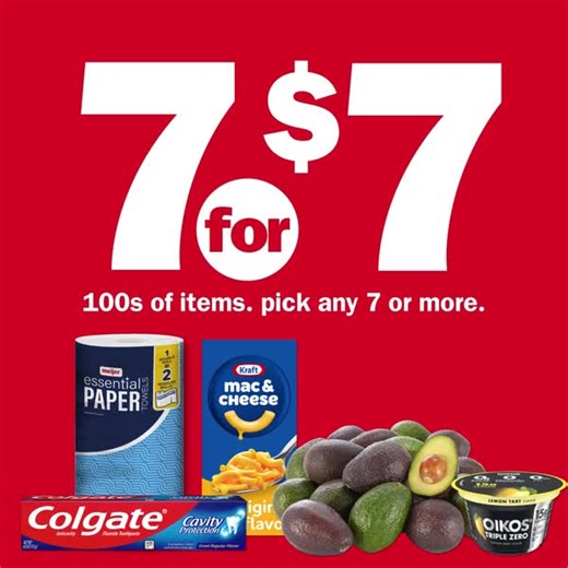 41K views · 134 reactions | Get more for your money with 7 for $7 on hundreds of items across the store! Pay just $1 each when you buy 7 or more. https://bit.ly/4a01wt3 | Meijer | Facebook