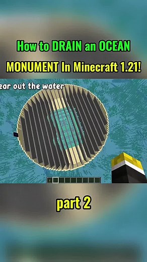 How to DRAIN an OCEAN MONUMENT In Minecraft 1.21! #Minecraft #gaming #viral #minecraftpe #xp