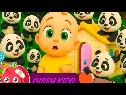 Count from 1 to 10 with cute little pandas, monkeys, bunnies, hippos, and bears as they