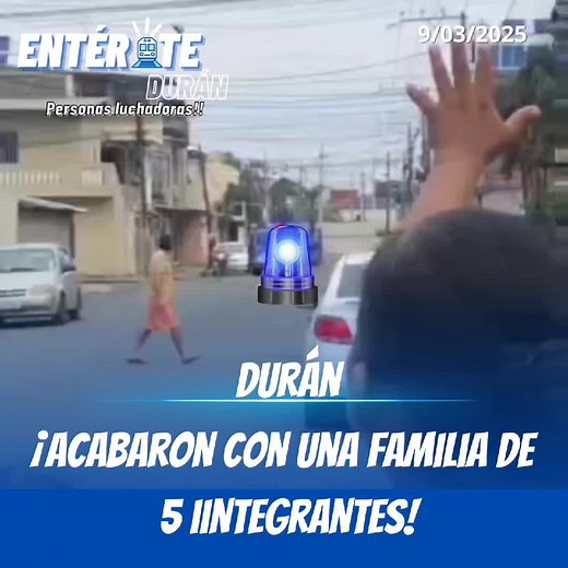 #Durán / hace pocos minutos la comunidad ferroviaria alarmados por hecho violento donde dejan sin vida a una familia de 5 integrantes esto fue en el cantón Durán sector la fogata. #noticiaendesarrollo #ultimominuto🚨 #ultimahora🚨 #ultimominuto #ferroviario #ULTIMAHORA #ULTIMAHORA #noticias