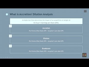 M&A Accretion Dilution Analysis (Merger Model)