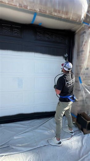 Graco quick shot!#graco#gracopaintsprayers #cordlesstools #blackmagic #sherwinwilliams #wackenhutpainting #painter #paintcontractor #sprayer #painterlife #painter #smallbusiness #happy #beautiful #satisfyingvideo #satisfy #oddlysatisfying | Wackenhut Painting Co.