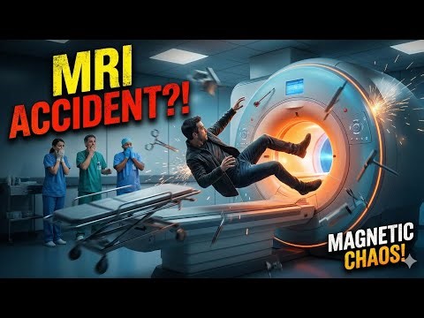 MRI Accident Caught on Camera! Doctors in Shock 😨 #americancomedy #funny #animals