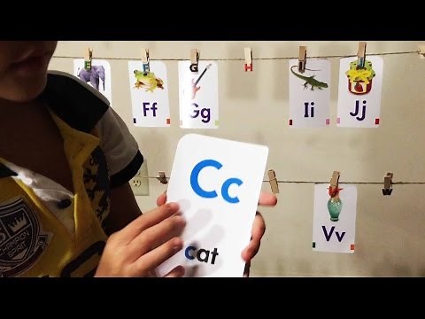 Learning Letters ABC matching game with a clothespin | ABC song