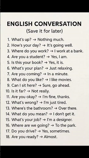 18 Daily English Conversation Lines You Must Know | Speak Fluently Like a Native! 🗣️✨