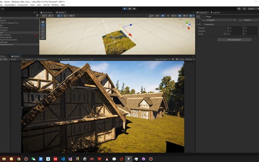 Unity无限随机地图森林新增了小村落与大山大河