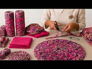 Turn Old Bedsheets into Stunning Round Rug / Doormat! Easy DIY Upcycling Idea (No Sewing!)