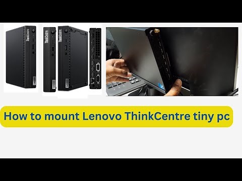 how to mount first time M series Lenovo thinkcentre tiny pc with monitor || setup tiny pc with montr
