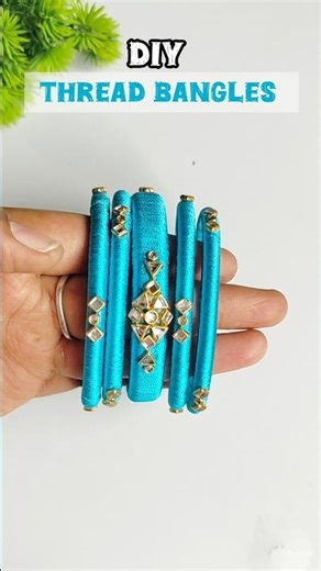 DIY Thread Bangles in 1 Minute | Easy Handmade Bangles#shortsdiy