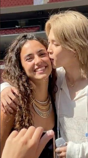 JIMIN Did WHAT On Stage?! 😱 Lucky Fan Hugged, Kissed & Lifted in Madrid! 🇪🇸 #Shorts #BTS #Jimin