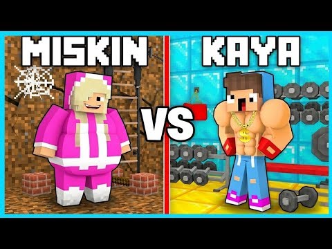 MIPAN & ZUZUZU BUKA TEMPAT OLAHRAGA GYM UNTUK MENJADI BEROTOT DI MINECRAFT! GYM MISKIN VS KAYA
