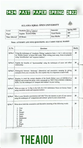 English-II (1424/5411/9408) | #1424 #5411 #9408