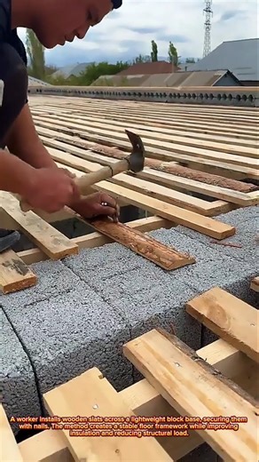 Smart Wooden Floor Framing on Lightweight Block Base for Faster Construction
