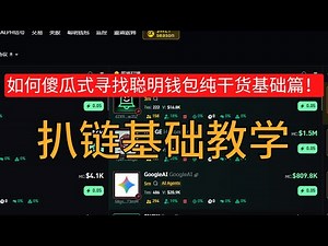 新手扒链教学：如何傻瓜式寻找聪明钱包，纯干货基础篇避坑指南！#btc #meme币 #meme #土狗币 #solana #gmgn #axiom #doge #bitcoin